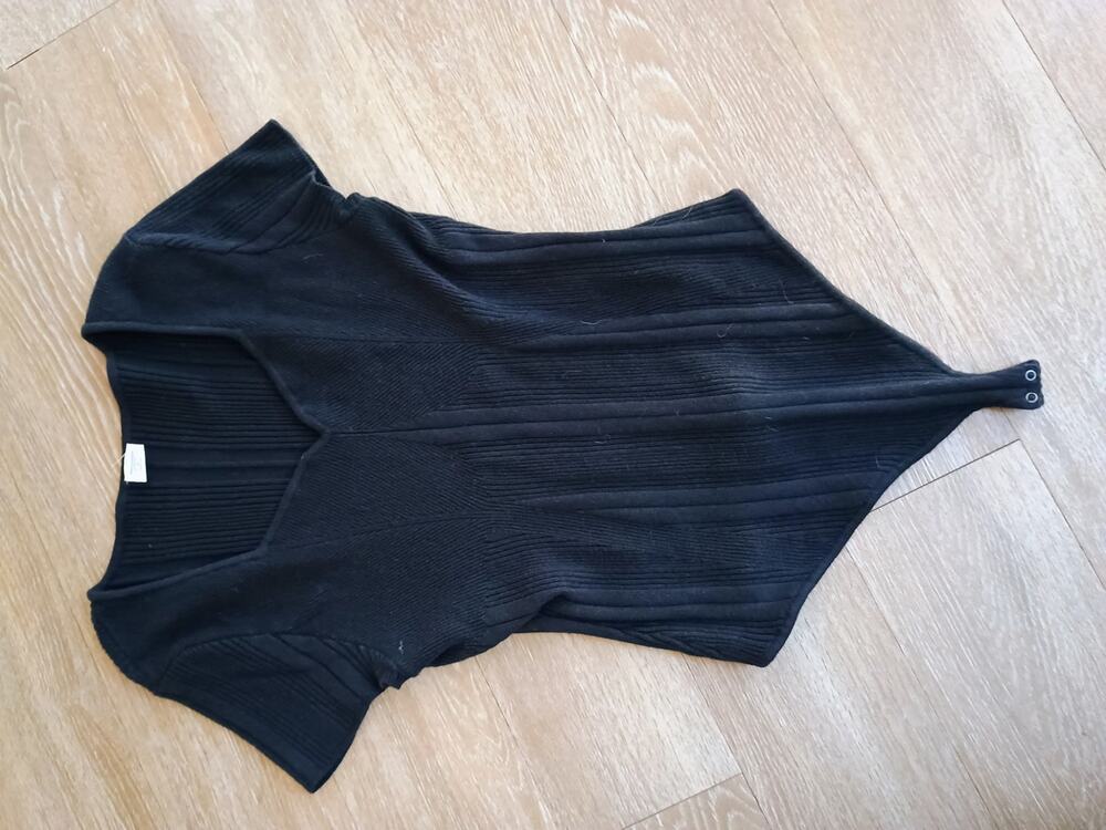 Abercrombie & Fitch women's black ribbed sweater bodysuit XL capsule wardrobe